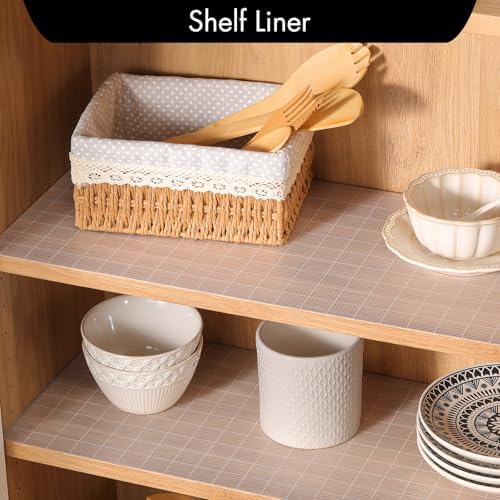 Cooyes Shelf Liner for Kitchen Cabinets – Non-Adhesive Drawer Liner