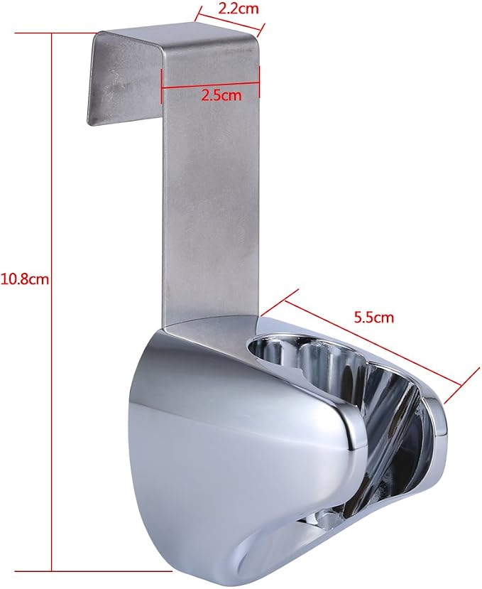 Bidet Sprayer Holder and Shower Head Stand Pack of 2 Wall Mounted Two Position Bracket, Stainless Steel and ABS Reusable for Hand Shower and Toilet
