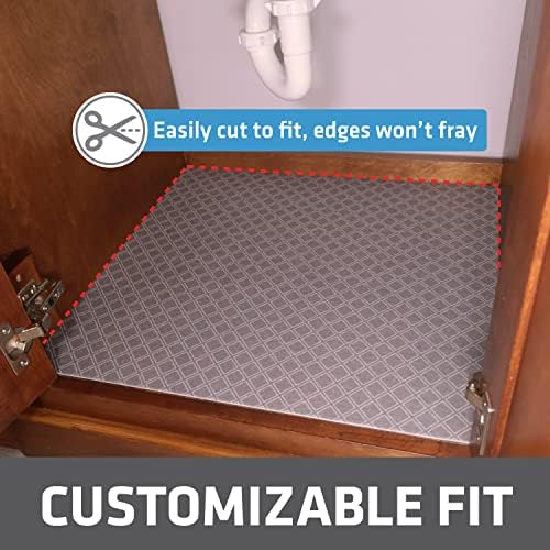 Drymate Premium XL Under Sink Mat, Waterproof Liners, 24”x59”, Taupe