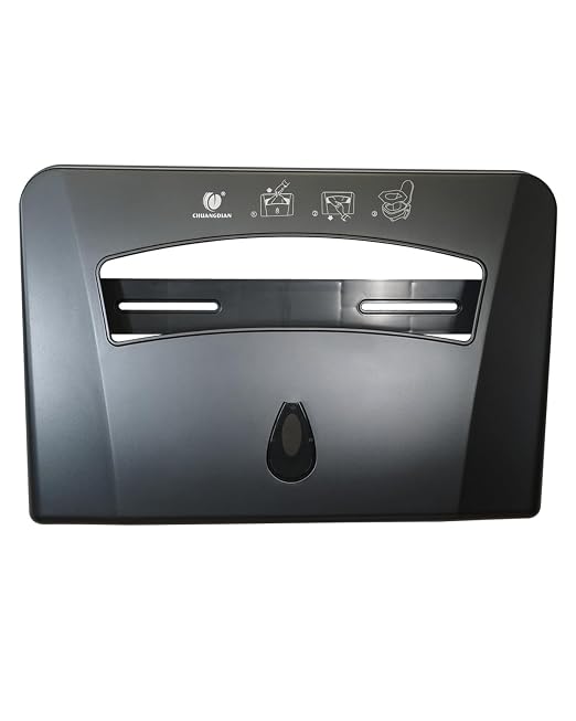 Toilet Seat Cover Dispenser, Dark Grey | ABS, Wall Mounted, Half-fold, Commercial, Bathroom, Restroom, Residential