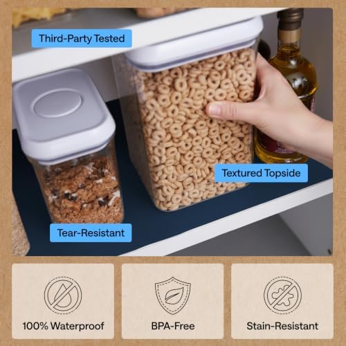 GORILLA GRIP Shelf Liner, Kitchen Drawer Protector, 12x120 Navy