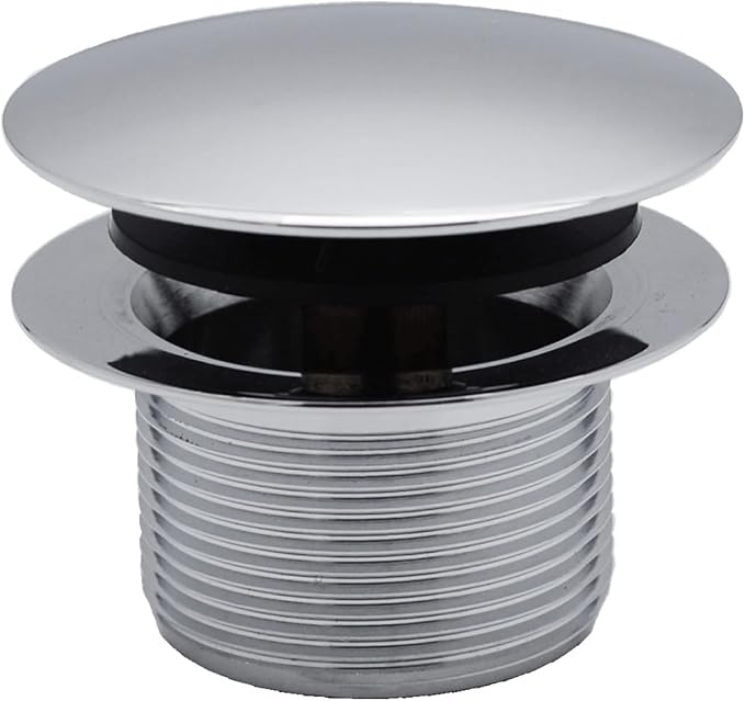 Westbrass D398R-26 1-1/2" NPSM Coarse Thread Mushroom Tip-Toe Bathtub Drain Stopper, Polished Chrome