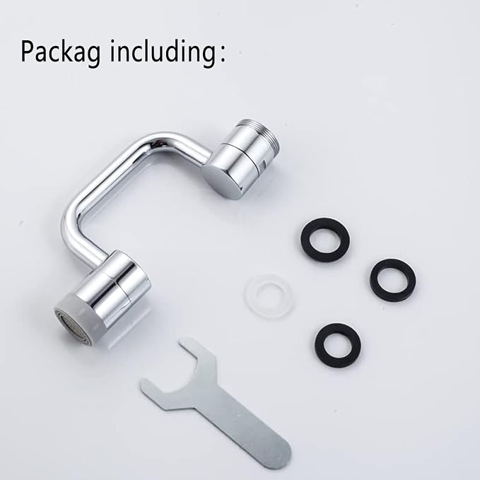 1080° Rotating Faucet Extender Aerator,Solid Brass Universal Splash Filter Faucet,1080 Big Angle Swivel Faucet Aerator Sink Attachment,Dual-Function 2-Flow Sprayer