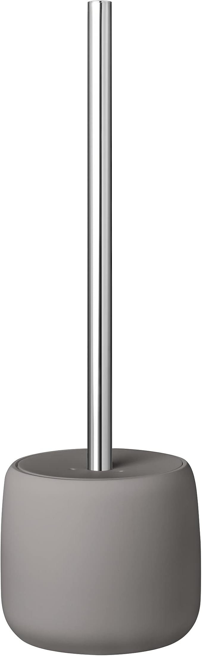 blomus SONO Toilet Plunger with Decorative Holder - Ceramic Soft Touch with Stainless Handle - Modern Design - Satellite (Taupe)