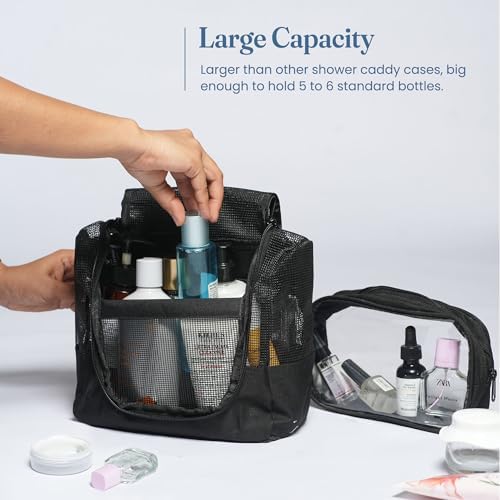 The Fine Living Co. Portable Shower Caddy Hanging Mesh Shower Caddy,10x4x8"