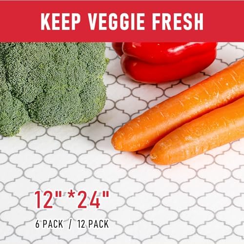 Cooyes 2 in 1 Fridge Liners & Fresh mats for Refrigerator Organizers and Storage, Absorbent Fridge Bin Liners, Home Kitchen Gadgets Accessories Organization Must Haves for Freezer Shelf Drawer Cabinet