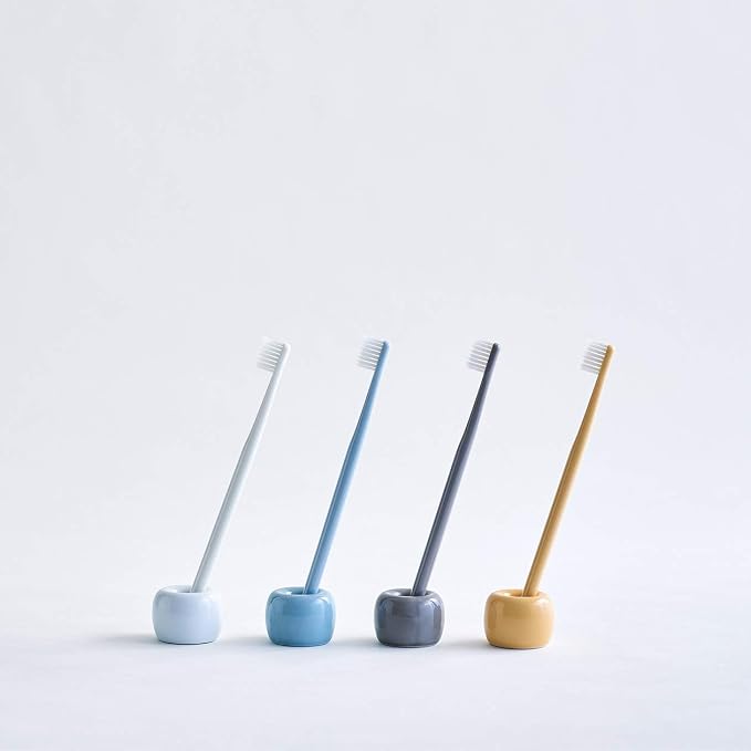 Muji Porcelain Toothbrush Stand (Blue)