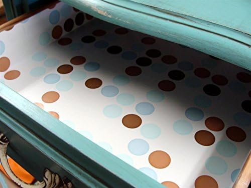 Con-Tact Brand Creative Covering, Self-Adhesive Shelf Liner, Multi-Purpose Vinyl Drawer Liner, Easy to Use and Apply, 18'' X 9', Polka Blue