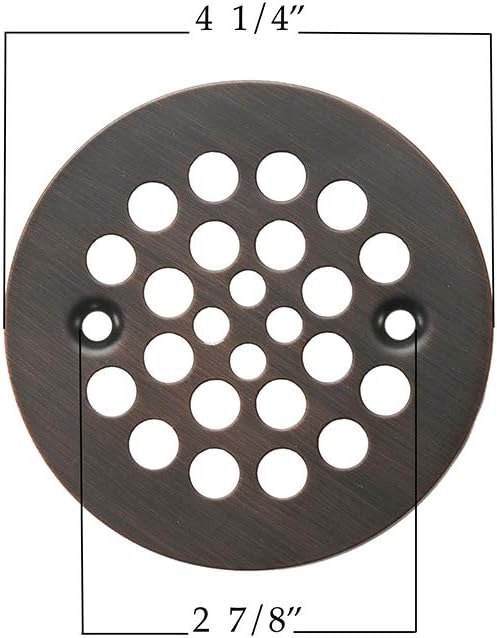 Premier Copper Products D-415ORB 4.25-Inch Round Shower Drain Cover, Oil Rubbed Bronze