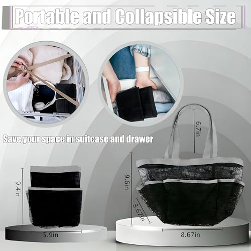 Mesh Shower Caddy Portable - 9 Pockets for College Dorm Room Essential