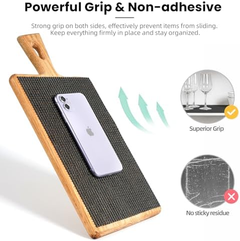 BAGAIL Non-Adhesive Shelf Liner, Thick Strong Grip Drawer Liners for Kitchen Cabinets, Heavy-Duty Easy Cut Cabinet Liners for Shelves, Pantry, Bathroom Cupboards - 24" x 20FT, Charcoal
