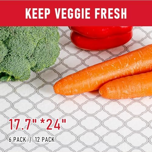 Cooyes Non Slip Refrigerator Liners, 2 in 1 Absorbent Fridge Liners and Fresh Mats Machine Washable, Refrigerator Shelf Paper for Glass Shelves Kitchen Cabinet Drawer
