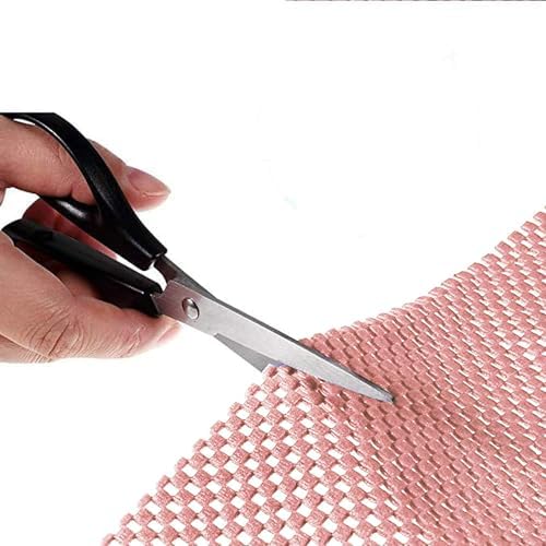 Shelf Liner Drawer Liner Non-Slip Mat Shelves Liners 12" X6.5’ Grid Pattern PVC Non-Adhesive Grip Liner Anti-Slip Mat for Kitchen Cabinets Wire Shelving Pantry Dresser Refrigerator (Pink)