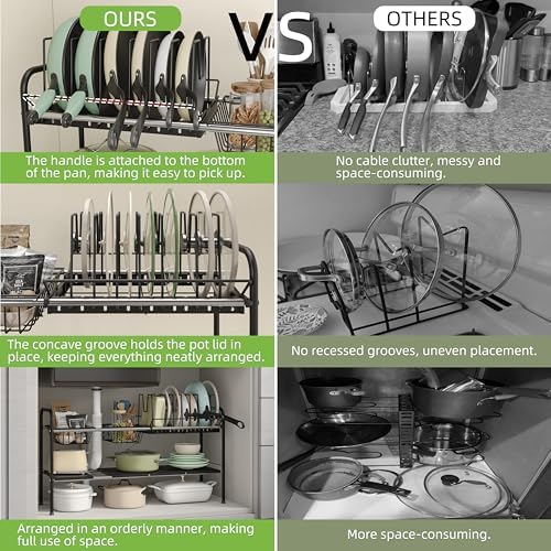 NETEL Expandable Under Sink Organizer，Pot and pan Organizer Under Cabinet