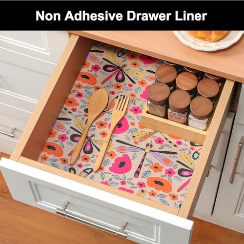 Cooyes Shelf Liner Non-Adhesive Cabinet Drawer Liner for Kitchen 17.5"x360"