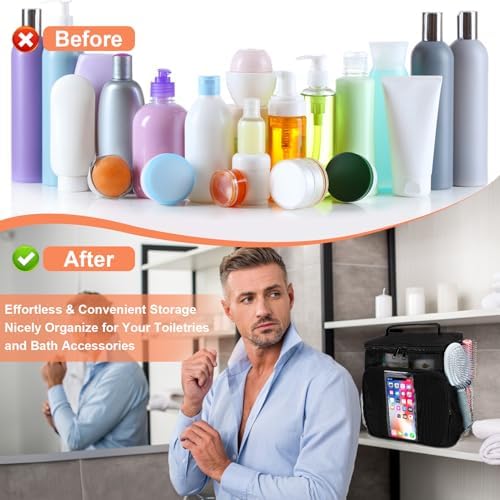 Dorm Room Essentials for Guys, Quick Dry Mesh Shower Caddy, Travel Toiletry Bag for Men and Women, Travel Cruise Ship Camping Essentials, Large Makeup Organizer for Full-Sized Toiletries Gifts for Men