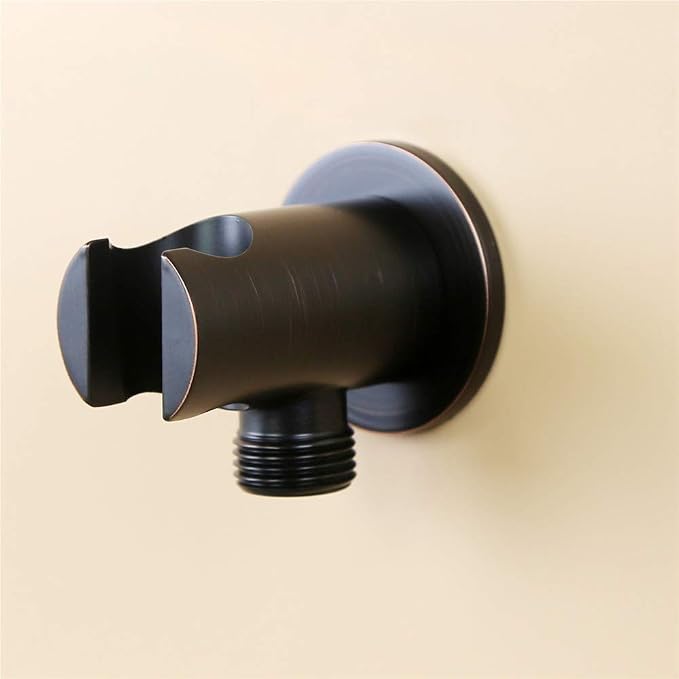 Handheld Shower Head Holder with Hose Connector for Shower System Faucet Set,Shower Wand Holder Wall Mount Hand Held Shower Handle Sprayer Holder Attachment,Shower Hose Adapter Oil Rubbed Bronze