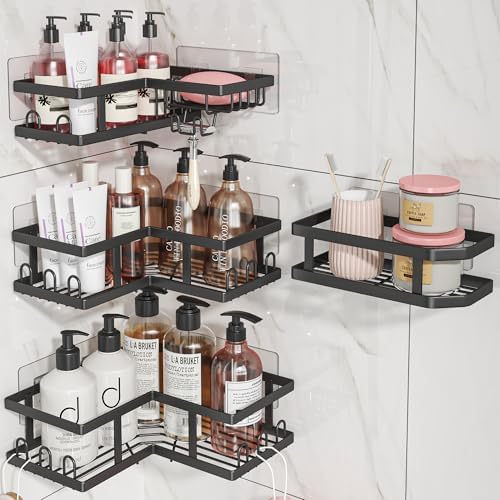 Youvip Shower Caddy Corner No Drilling-Adhesive, Shower Shelves-Rustproof
