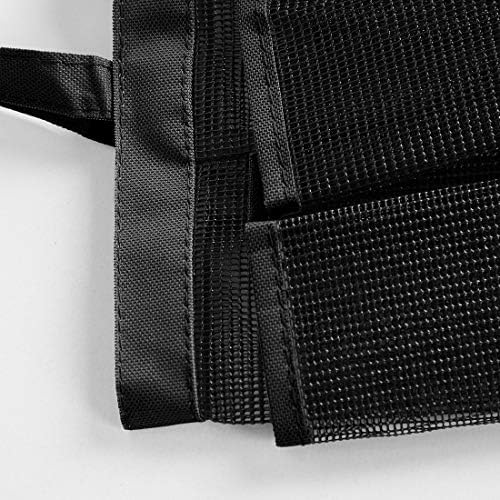 uxcell Portable Caddy with 7 Mesh Storage Pockets, Quick Dry Shower Tote Bag Oxford Hanging Toiletry and Bath Organizer for Shampoo, Conditioner, Soap Other Bathroom Accessories, Black