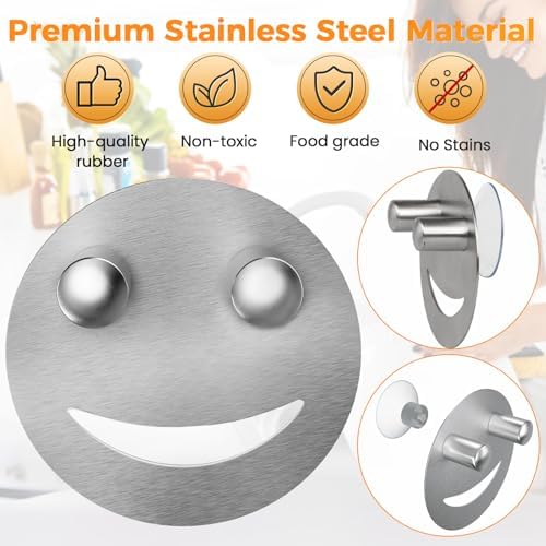 Semcide Sponge Holder, Stainless Steel Sink Caddy w/Suction Cup Installation, Sponge Organizer for Kitchen/Bathroom Sink, Self Draining, Dishwasher Safe for Holding Sponges, Silver(2-Pack)
