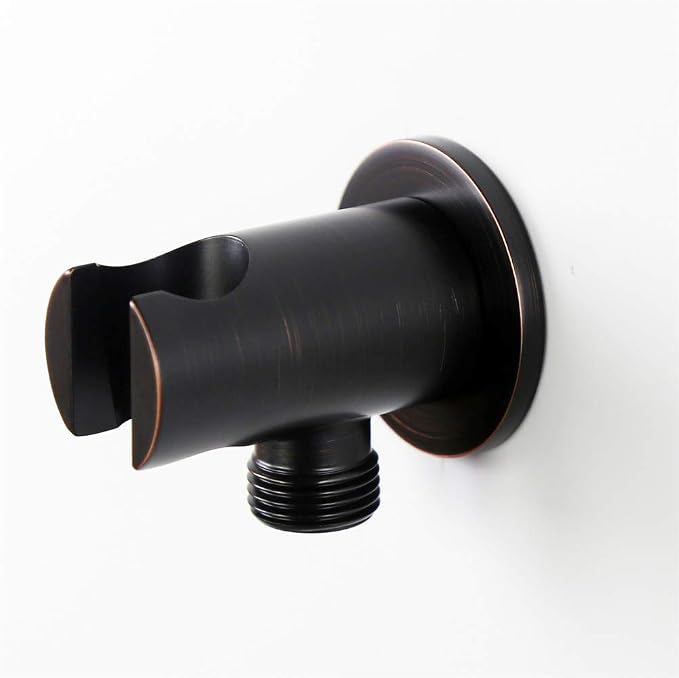 Handheld Shower Head Holder with Hose Connector for Shower System Faucet Set,Shower Wand Holder Wall Mount Hand Held Shower Handle Sprayer Holder Attachment,Shower Hose Adapter Oil Rubbed Bronze