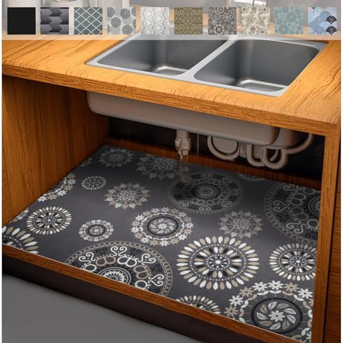 AiBOB Waterproof Under Sink Mat, Absorbent Cabinet Protector, 24" x 68"