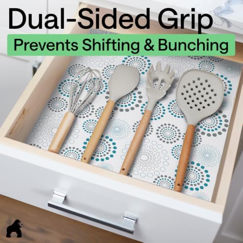 GORILLA GRIP Shelf Liner, Kitchen Drawer Protector, 17.5x120 Spiral