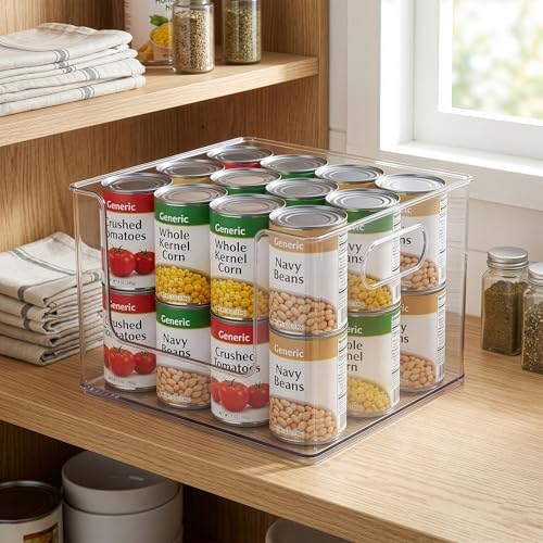 BINO | Stackable Plastic Storage Bins, Open-Front - Clear | THE CLARUS COLLECTION | Pantry Organizers and Storage Containers | Fridge Organizer Bins | Kitchen Cabinet Organizer | Medicine Cabinet Bin