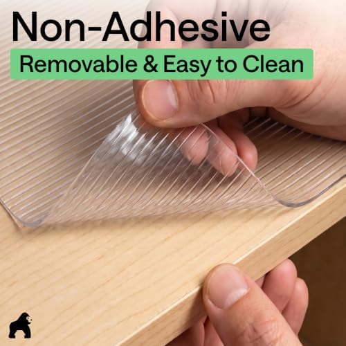 GORILLA GRIP Shelf Liner, Non-Adhesive Cabinet Liners, 20"x20' Clear