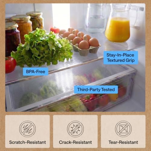 GORILLA GRIP Shelf Liner, Non-Adhesive Cabinet Liners, 20"x30' Clear