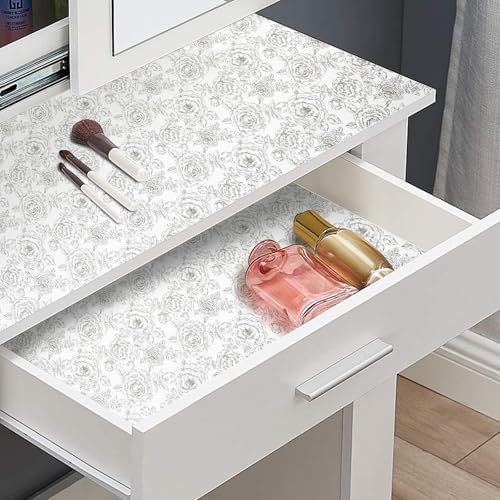 Drawer and Shelf Liner for Kitchen Cabinets, Rose, 18IN X 20FT