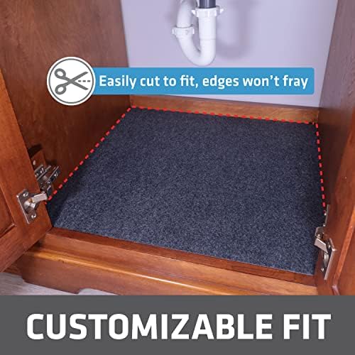 Drymate Premium Under Sink Mat, Waterproof Liners, 24”x29”, Charcoal