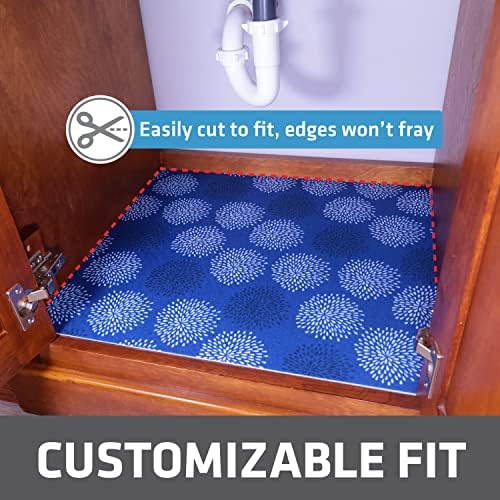 Drymate Premium XL Under Sink Mat, Waterproof Liners, 24”x59”, Good Blue