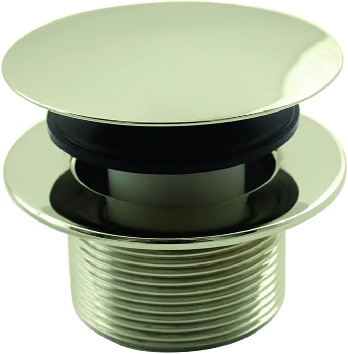 Westbrass Mushroom Tip Toe 1-1/2" NPSM Coarse Thread Bath Drain, Polished Brass, D398R-01