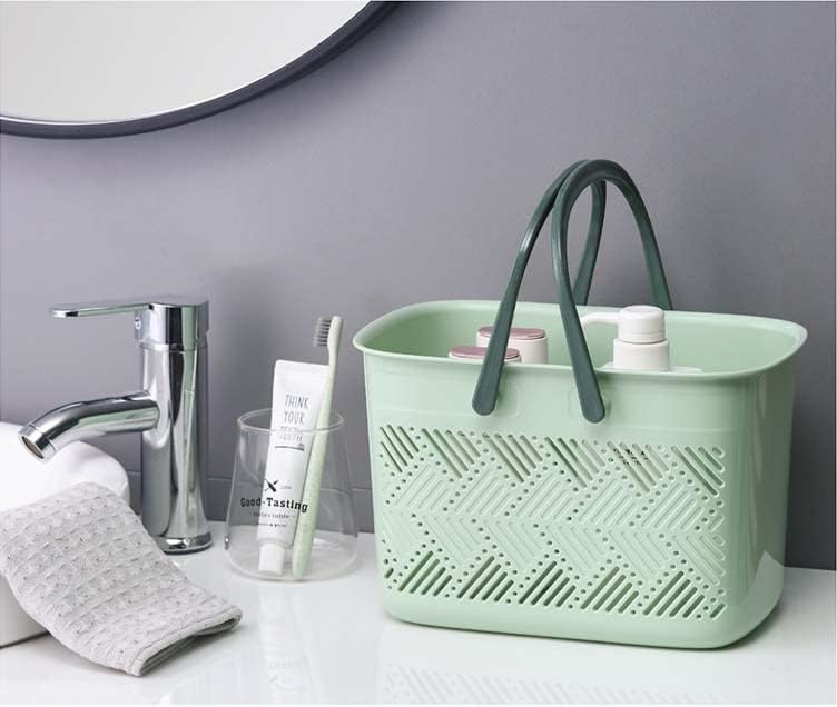 College Shower Caddy, Portable Shower Caddy Bathroom Caddy With Holdes for College Dorm Room Essentials, Garden, Pool, Camping, Gym, Beach, Cleaning Supplies 11.8 * 7.1 * 7.9 inch-Green