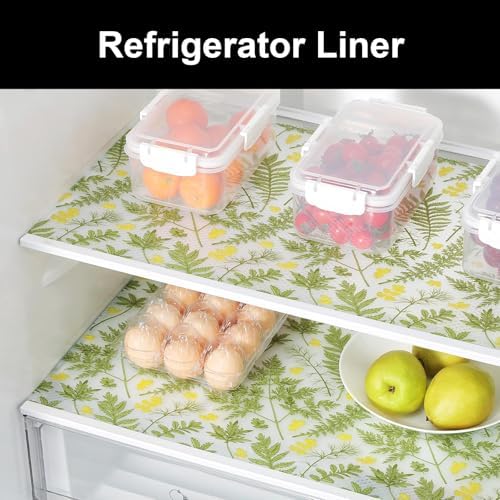 Cooyes Shelf Liner Drawer Liners, Shelf Liners for Kitchen Cabinets, Non-Adhesive Cabinet Liner, EVA Waterproof Non-Slip Refrigerator Liners for Kitchen Drawers（23.6" W x 118" L）