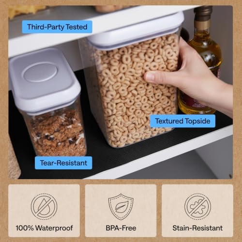 GORILLA GRIP Shelf Liner, Kitchen Drawer Protector, 12x120 Black