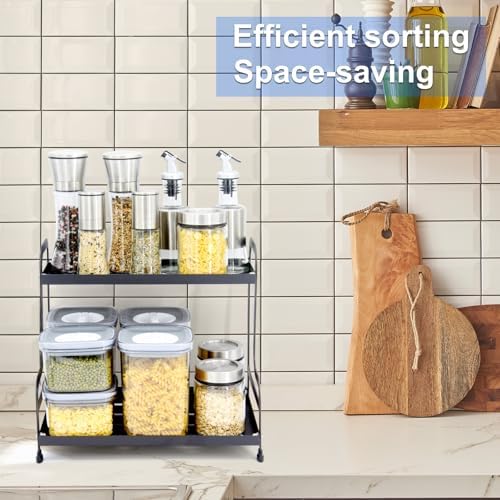 2-Tier Metal Countertop Organizer, Standing Storage Shelf