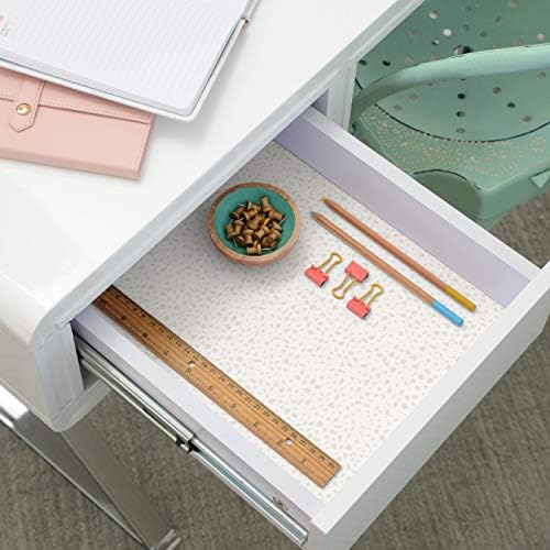Con-Tact Brand Creative Covering, Self-Adhesive Shelf Liner, Multi-Purpose Vinyl Drawer Liner, Easy to Use and Apply, 18'' x 9', Faded Terrazzo Bone