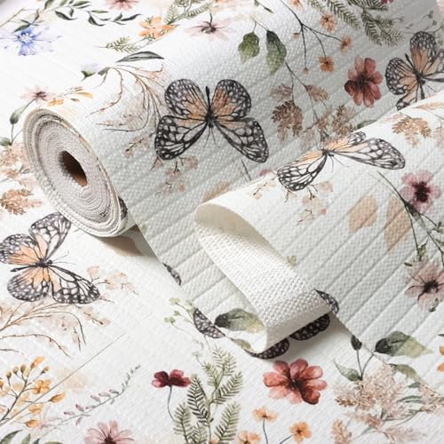 Butterfly Floral Shelf Liners Non Adhesive 12IN x 20FT