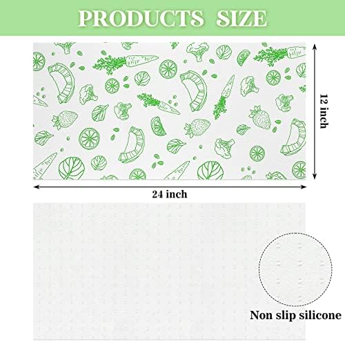 Amyhill 10 Pcs Refrigerator Liners Absorbent Fridge Shelf Mats, Fruit