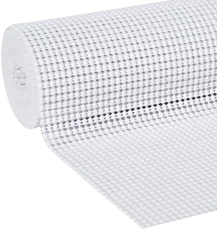 EasyLiner Select Grip Shelf Liner - Easy to Install & Cut to Fit - Non Slip, Non Adhesive, Drawer Shelf & Cabinet Liner for Kitchen, Bathroom, Pantry Cupboards, 12 in x 10 ft (6 Rolls), 60 ft, White