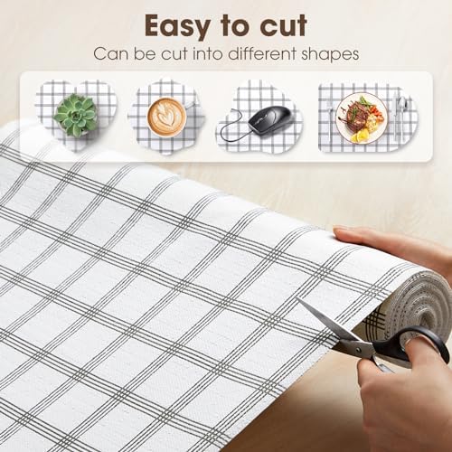 Drawer and Shelf Liner for Kitchen Cabinets, Stripes, 12IN X 30FT