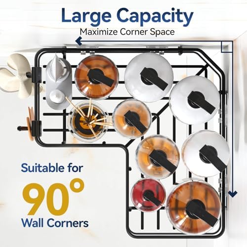 YASONIC Corner Shower Caddy Adhesive, 100% Rustproof Shower Organizer with Soap and Troothbrush Holder, No Drill Shower Shelf for Inside Shower, Wall-Mounted Shower Storage for Homes (5 Pack, Black)