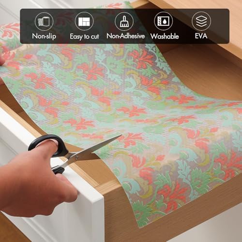 Cooyes Shelf Liner Non-Adhesive EVA Cabinet & Drawer Liner 11.8" x 120"
