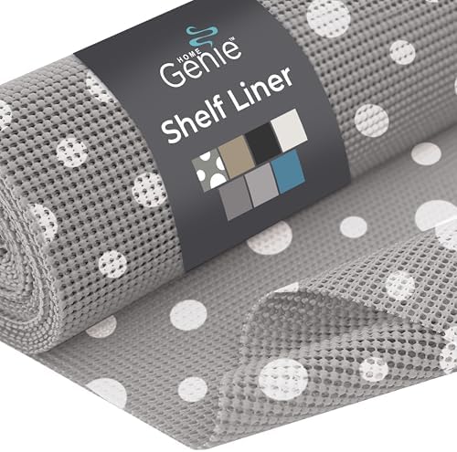HOME GENIE Shelf Drawer and Cabinet Liner, Non Adhesive, 17.5x20 Gray White