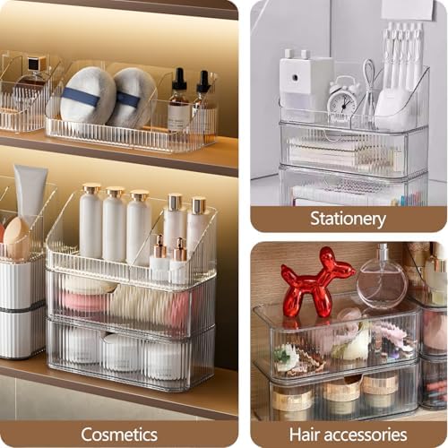 Medicine Cabinet Organizer 6 Tier, Stackable Bathroom Makeup Organizers