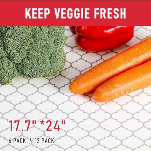 Cooyes 2 in 1 Refrigerator Liners & Fresh mats for Fridge Drawer and Glass Shelves, Absorbent Cloth Fridge Organizer Bin Mats Washable, Shelf Liner for Kitchen Cabinets Non Adhesive