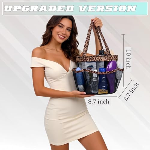 Mesh Shower Caddy Portable - 9 Pockets for College Dorm Room Essential