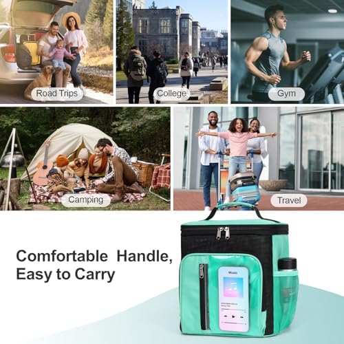 F-color Shower Caddy Portable for Dorm - Shower Bag Fits Full-Size Bottles